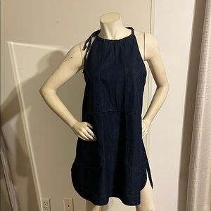 Free People Dark Blue Halter Mini Dress